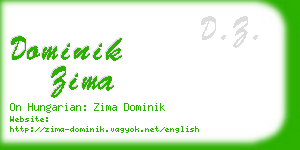 dominik zima business card